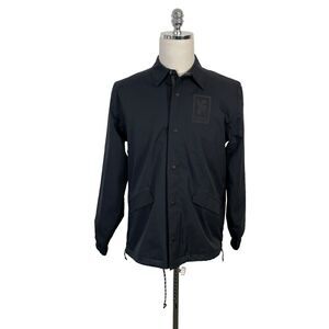 Chrome Industries Men's Medium Black Coaches Zip Snap Jacket Reflective Detail